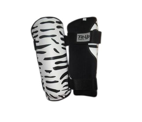 Buy Zebra Design Synthetic Leather Padded Shin Guard - Fit-Up Sports